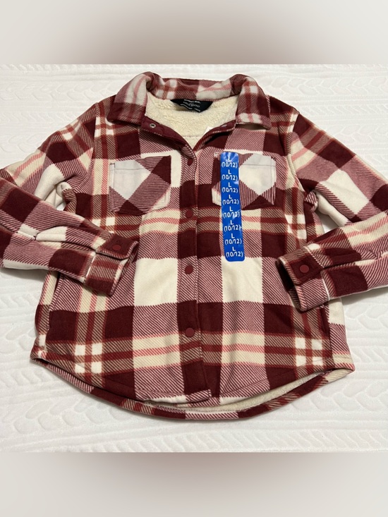 Member's Mark Other - 💗 *NEW* Member’s Mark - Girls' Plaid Sherpa-Lined Button-Up Shirt Jacket